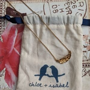 Chloe and Isabel Sculpted Feather necklace